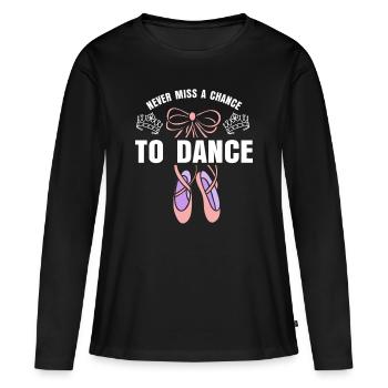 Ballett Tanzen Geschenk - Frauen Premium Bio Langarmshirt - Schwarz - Vorne - Julia (174cm)