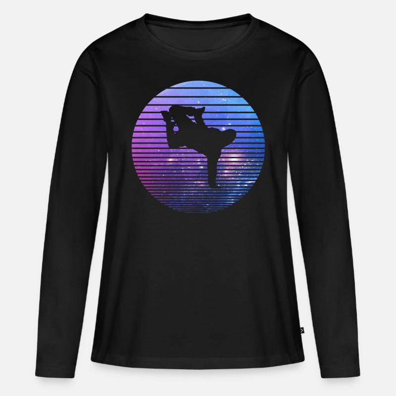 Breakdance - Frauen Premium Bio Langarmshirt - Schwarz