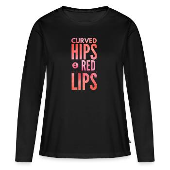 Funny Sayings Humor Citation Cool Cadeau drôle - T-shirt manches longues Premium bio Femme - noir - Devant - Julia (174cm)