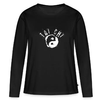 Tai Chi - Tai-Chi - Taichi Chinesische Meditation - Frauen Premium Bio Langarmshirt - Schwarz - Vorne - Julia (174cm)