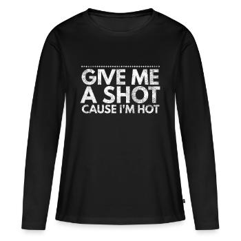 Funny Sayings Humour Citation Cadeau Cool Sayings - T-shirt manches longues Premium bio Femme - noir - Devant - Julia (174cm)