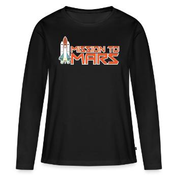 Mission sur Mars - T-shirt manches longues Premium bio Femme - noir - Devant - Julia (174cm)