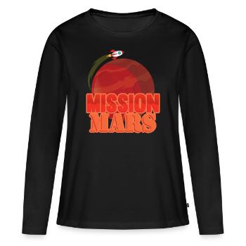 Mars Mission - Women's Premium Organic Long Sleeve Shirt - black - Front - Julia (174cm)