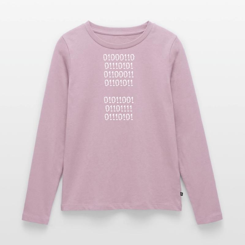 binary code Women's Premium Organic Long Sleeve Shirt