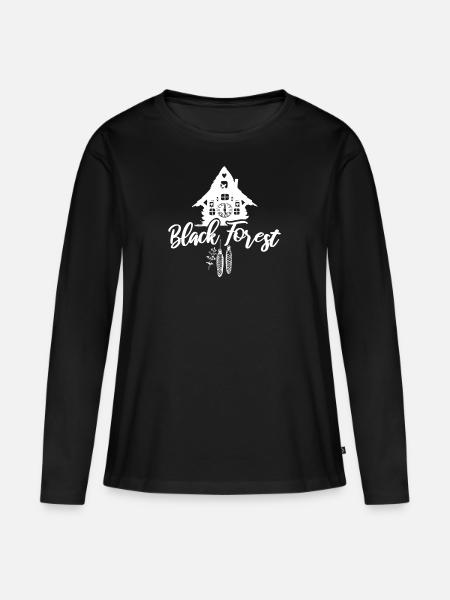 Black Forest - Frauen Premium Bio Langarmshirt - Schwarz