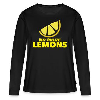 no more lemons - Women's Premium Organic Long Sleeve Shirt - black - Front - Julia (174cm)