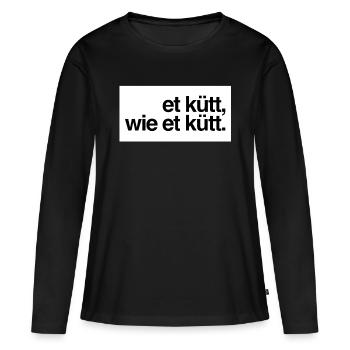 Cologne - T-shirt manches longues Premium bio Femme - noir - Devant - Julia (174cm)