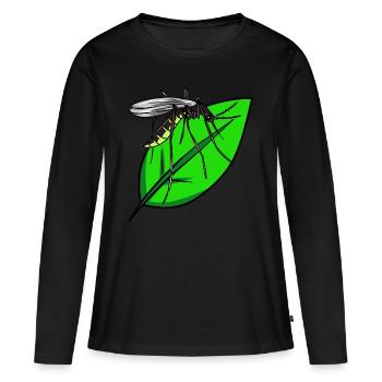 Insectes Moustiques sangsues Moustiques Été - T-shirt manches longues Premium bio Femme - noir - Devant - Julia (174cm)
