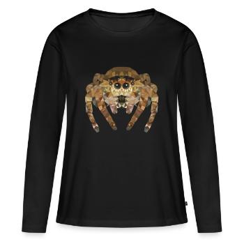 Polygone Araignée Araignées Insectes Animaux de compagnie Enfants - T-shirt manches longues Premium bio Femme - noir - Devant - Julia (174cm)