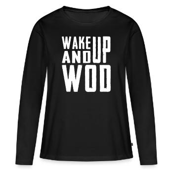 Wake Up And WOD - Women's Premium Organic Long Sleeve Shirt - black - Front - Julia (174cm)