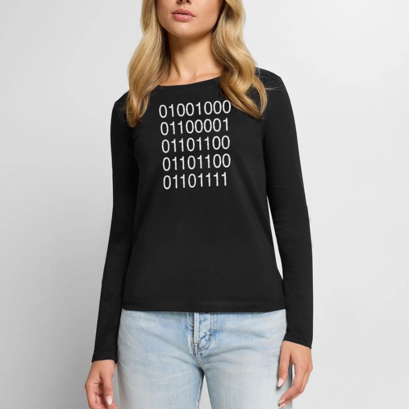 Computer scientist ASCII code binary Women's Premium Organic Long Sleeve Shirt