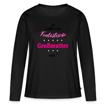 Fantastische Grossmutter - Frauen Premium Bio Langarmshirt - Schwarz - Vorne - Julia (174cm)