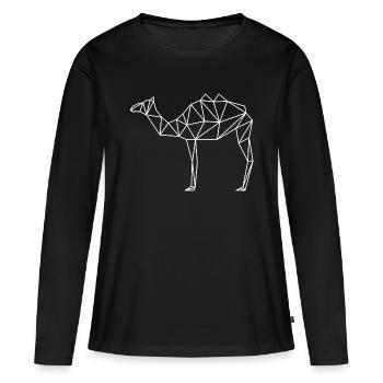 Camel polyart - T-shirt manches longues Premium bio Femme - noir - Devant - Julia (174cm)