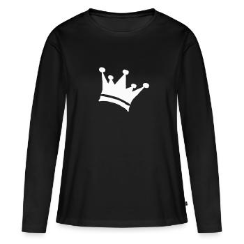 cadeau enfants couronne couronne couronne couronne couronne roi roi - T-shirt manches longues Premium bio Femme - noir - Devant - Julia (174cm)