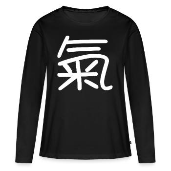 Caractères chinois Symbole chinois - T-shirt manches longues Premium bio Femme - noir - Devant - Julia (174cm)
