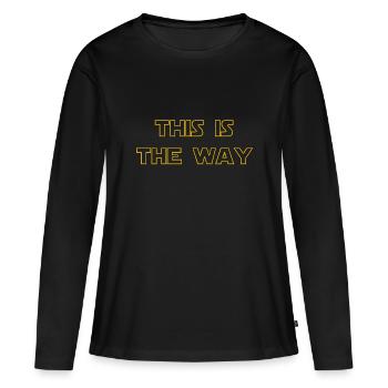 c'est le chemin06 - T-shirt manches longues Premium bio Femme - noir - Devant - Julia (174cm)