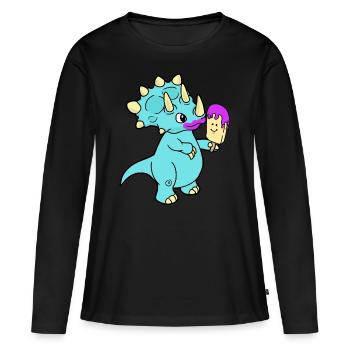 Dino Hunger Ice Fantasy Enfants Bébé - T-shirt manches longues Premium bio Femme - noir - Devant - Julia (174cm)