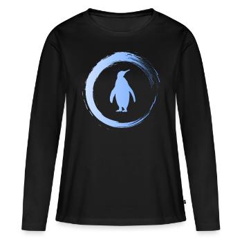 manchot - T-shirt manches longues Premium bio Femme - noir - Devant - Julia (174cm)