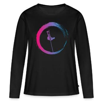 Saut à la perche - T-shirt manches longues Premium bio Femme - noir - Devant - Julia (174cm)