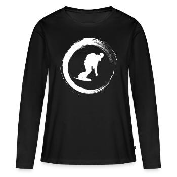 Snowboarding - T-shirt manches longues Premium bio Femme - noir - Devant - Julia (174cm)