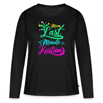 Fasching - Frauen Premium Bio Langarmshirt - Schwarz - Vorne - Julia (174cm)