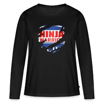 Ninja Warrior - Women's Premium Organic Long Sleeve Shirt - black - Front - Julia (174cm)