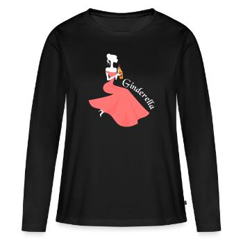Ginderella Gin JGA Célibataires Adieu Fête - T-shirt manches longues Premium bio Femme - noir - Devant - Julia (174cm)