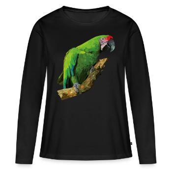 Ara ambiguus - T-shirt manches longues Premium bio Femme - noir - Devant - Julia (174cm)