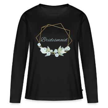 Bridesmaid - Women's Premium Organic Long Sleeve Shirt - black - Front - Julia (174cm)