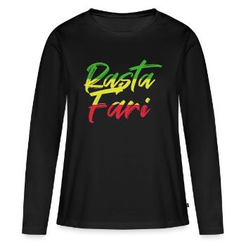 Reggae - Frauen Premium Bio Langarmshirt - Schwarz - Vorne - Julia (174cm)