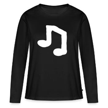 Musique musique note de musique chanson chanson chanter cadeau - T-shirt manches longues Premium bio Femme - noir - Devant - Julia (174cm)