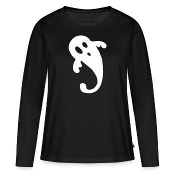 Fantôme fantôme déguisement fantôme fantôme halloween - T-shirt manches longues Premium bio Femme - noir - Devant - Julia (174cm)