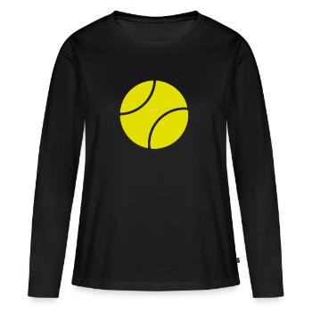 Balle de tennis tennis cadeau balle le sport balle - T-shirt manches longues Premium bio Femme - noir - Devant - Julia (174cm)