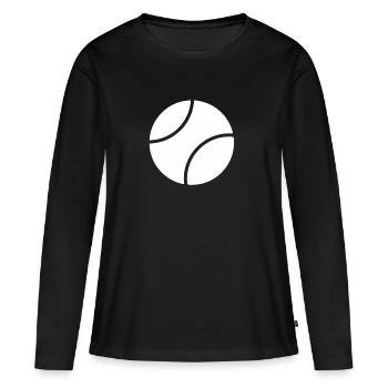 Balle de tennis balle sport balle de tennis sport cadeau - T-shirt manches longues Premium bio Femme - noir - Devant - Julia (174cm)