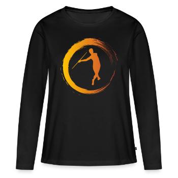 Lancer de lance Athlétisme Sport - T-shirt manches longues Premium bio Femme - noir - Devant - Julia (174cm)