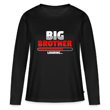 Geschwister Schwester Kleiner Bruder - Frauen Premium Bio Langarmshirt - Schwarz - Vorne - Julia (174cm)