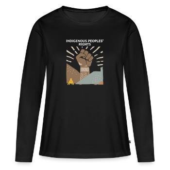 Indians resistance indigenous people equality - Women's Premium Organic Long Sleeve Shirt - black - Front - Julia (174cm)