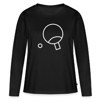 Tennis de table tennis de table battes de tennis de table - T-shirt manches longues Premium bio Femme - noir - Devant - Julia (174cm)