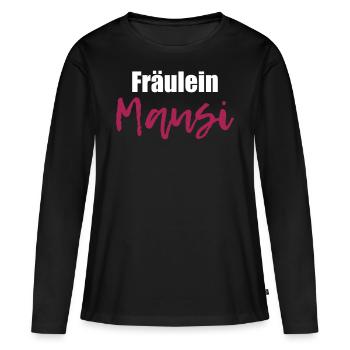 Mausi Kosename Geschenk für Freundin Valentinstag - Frauen Premium Bio Langarmshirt - Schwarz - Vorne - Julia (174cm)