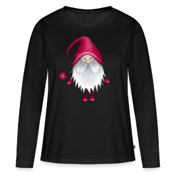 Elfe de Noël - T-shirt manches longues Premium bio Femme - noir - Devant - Julia (174cm)