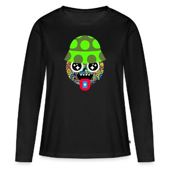 LSD TRIPPY PSYCODELIC TRIP - T-shirt manches longues Premium bio Femme - noir - Devant - Julia (174cm)