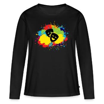 Acteur Actrice Actrice Aquarelle Cadeau - T-shirt manches longues Premium bio Femme - noir - Devant - Julia (174cm)