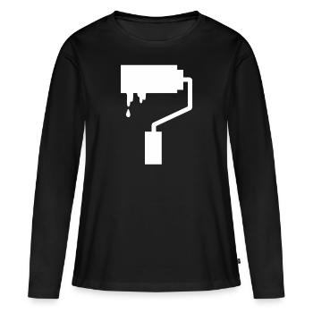 Brush painting paint painter and varnisher painting - Women's Premium Organic Long Sleeve Shirt - black - Front - Julia (174cm)