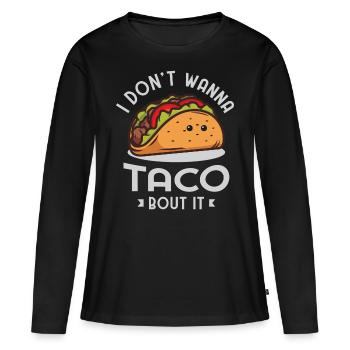 Taco Tacos Apperal - T-shirt manches longues Premium bio Femme - noir - Devant - Julia (174cm)