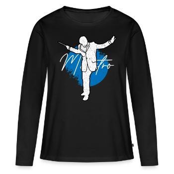 Maestro chef d'orchestre cadeau de musique classique - T-shirt manches longues Premium bio Femme - noir - Devant - Julia (174cm)