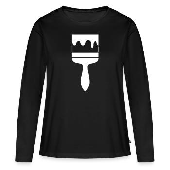 Brosses Peintures et peintures Peintures - T-shirt manches longues Premium bio Femme - noir - Devant - Julia (174cm)