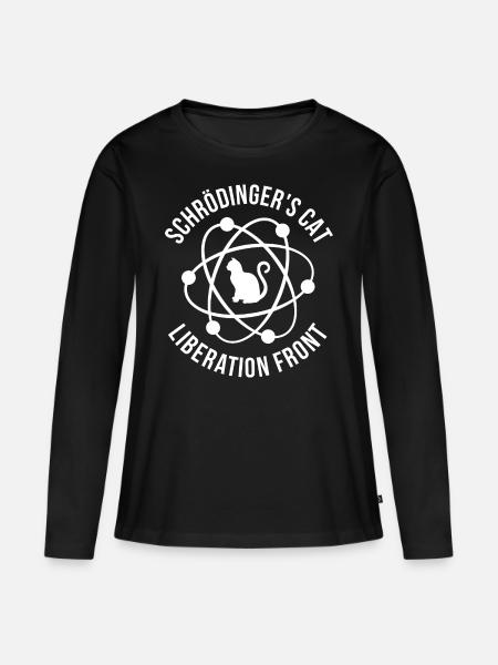 Physik Paradox Schrödingers Katze - Frauen Premium Bio Langarmshirt - Schwarz