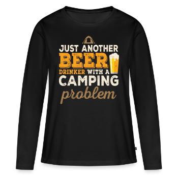 Camping Camping Caravane Camping - T-shirt manches longues Premium bio Femme - noir - Devant - Julia (174cm)