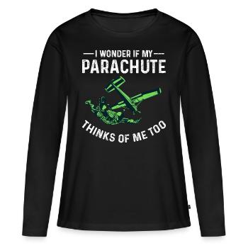 Parachute - T-shirt manches longues Premium bio Femme - noir - Devant - Julia (174cm)