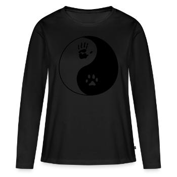Dog Human Imprint - Women's Premium Organic Long Sleeve Shirt - black - Front - Julia (174cm)